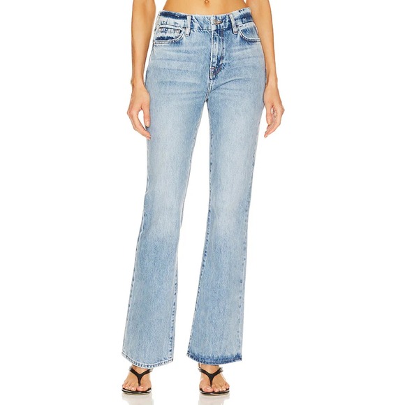 Frame Denim - Frame Jeans Size 23 Le Super High Mini Boot Rossum 1Year Light Wash Denim Cotton